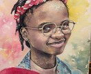 人物の肖像画や似顔絵を描きます 手描き水彩画で雰囲気のあるリアルな絵を。ギフトに最適です。 イメージ2