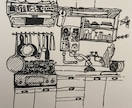 油性ペンでモノクロのイラストを作成します お気に入りの写真をイラストに変えます イメージ2
