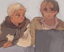 お写真を元に似顔絵描きます お好みのデフォルメ具合の似顔絵をお描きいたします！ イメージ4