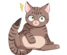 おっさん座りのキジトラ猫のキャラクター販売します 組み合わせ自由！ゲームや動画の素材などに イメージ3