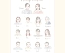 結婚式の似顔絵席札をお作りします お写真をもとに一人ひとり丁寧にお描きします イメージ8