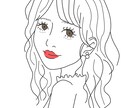 モノクロのエモい似顔絵描きます エモくてかわいいモード系似顔絵！ワンカラー選べます イメージ7