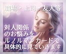 人間関係特化＊友人・同僚・上司・家族の関係を視ます ～人間関係の不安や悩み、原因と対策を考えてみませんか？ イメージ1
