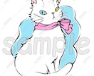 商用利用OK！猫の手書きイラスト販売しています SNS、パンフレットやチラシ、POP、名刺、印刷の素材に★B イメージ3