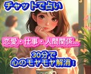 電話が苦手でも安心！素早い返信で悩みに寄り添います 30分間チャットで無制限質問！スピード鑑定でスッキリ解決!! イメージ1