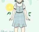 デフォルメキャラ立ち絵アイコンイラスト承ります 夢かわ、ガーリーなデフォルメキャラの立ち絵です イメージ2
