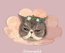 クローバーをのっけたペットの似顔絵描きます あなたの身近に癒しと特別な一枚を イメージ4