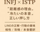istp×INFJアドバイス致します INFJ（あなた）とISTP（彼）の相性を深掘りします イメージ1