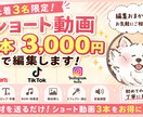 先着3名！ショート動画3本3000円で編集します 1本1000円！素材を送るだけで簡単依頼 イメージ1