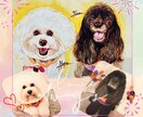 ご家族のネコちゃんワンちゃん似顔絵を製作します 温もりのある手描き水彩画で世界に一枚の似顔絵をお届けします イメージ6