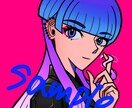 SNS用アイコン、バストアップイラストを描きます アニメ塗りのオリキャラなどどうでしょうか〜！ イメージ2