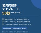 そのまま使える営業提案書テンプレ90枚を渡します 写真素材ゼロ。配布も印刷も権利を気にせず使えます イメージ1