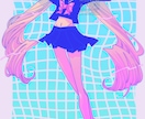 グッズや壁紙、立ち絵にも映える全身イラスト描きます 花や宝石など華やかが得意！あなた好みの女の子描きます。 イメージ4