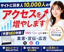 サイトに日本人10,000人のアクセスを増やします 外部SEO対策！SNS・Google検索で集客・宣伝・広告 イメージ1