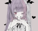 ダーク・地雷系のSNSアイコンイラスト制作します 低彩度のダークで病み可愛い少年少女のイラスト描きます♪ イメージ1