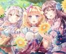 幻想的な可愛い女の子と綺麗な背景イラスト作成します パステルカラーのアナログ感ある幻想的な可愛い女の子イラスト イメージ8