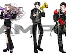 商用利用込み！キャラクター立ち絵制作します 三面図/Live2D用パーツ分け/一枚絵/幅広く対応します! イメージ2