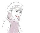 シンプルお洒落なアイコンを描きます シンプルなガールズ系線画イラストです。 イメージ3