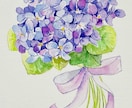 お花や植物の水彩画を制作します ブーケやリースなど、水彩画で制作致します。 イメージ5