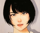 アナログ独特の現代アート的女の子イラストを描きます アナログ感のあるアイコンや似顔絵を御希望の方への特別版です イメージ7