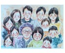 手描きの温かい似顔絵を水彩でお描きします 還暦祝いや米寿祝い、ウェディングにおすすめです(A4サイズ) イメージ3