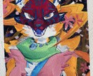 オリジナルキャラクターをアナログで描きます よその子やうちの子をお好みの画材で描き、原画配送もできます イメージ1