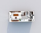 ご自宅の間取りを3Dで作成致します 引越し・新築・模様替えの際PC上でご自分で家具を動かせます！ イメージ3