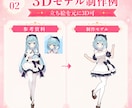 Vtuber向け3Dモデル制作します 商用利用料込◎Vtuber活動用3Dアバター制作 イメージ4