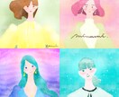 ふんわり抽象的なかわいいイラストを描きます SNS／ブログ／プロフィール用似顔絵アイコンイラスト イメージ1