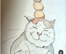 大切な家族である愛猫を描きます アナログイラストで水彩色鉛筆や筆ペンで描いていきます。＾＾* イメージ1