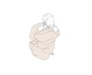 ニューボーン・赤ちゃんの線画イラストをお描きします 大切な「はじめての思い出」を優しくおしゃれな線画イラストに イメージ2