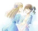 百合割！女性2人以上のイラスト描きます 女性2人以上のイラストを他出品サービスよりお得に描きます。 イメージ2