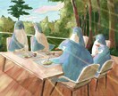 油絵風のゆるふわペンギンのイラスト作製します スマホやタブレットのサイズに対応/アイコン/商用利用/ イメージ4