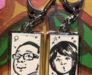 似顔絵キーホルダーつくります 世界にひとつ、あなただけの笑顔をキーホルダーに イメージ5