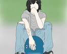 写真を元にお洒落なイラスト描きます SNSのアイコンにもご使用いただけます イメージ2