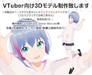 セミカスタム：VTuber向け3Dモデル制作します リーズナブルに3Dデビュー！丁寧にサポートします イメージ1