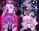 ダークで可愛いイラスト描きます VTuberさんのグッズやサムネイル、商用イラストなど！ イメージ5
