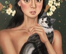 化粧品で似顔絵描きます 化粧品で似顔絵をお描きします。チラシ、DMデザイン承ります！ イメージ2