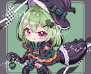 ハロウィン魔女のSDミニキャラ量産イラスト描きます 最短翌日納品OK♡髪型・衣装カラー変更も自由！配信やSNSに イメージ6
