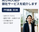 同じAI人物が話すPR動画を30本作ります 御社サービスに合わせた台本込み・縦型15秒 イメージ1