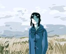 あなたのオリジナルキャラクターを魅力的に描きます 気だるげな表情を描くのが得意です！背景付きの絵を描きます イメージ3