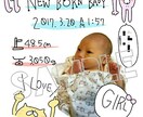 お子様の誕生の記念に作ります SNSでお子様の誕生を報告したい時にオススメです! イメージ1