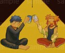 二次創作、一次創作のイラストをかきます 夢絵やコンビ絵やアイコンイラスト等を描きます！ イメージ2