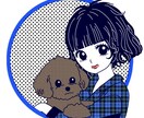 レトロポップな似顔絵を作成します レトロポップなタッチの可愛い似顔絵を作成します♪ イメージ1