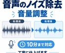 音声のノイズ除去・音量調整を丁寧に行いますます 収録音声やナレーションを聞き取りやすく整えます イメージ1