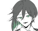 アイコン描きます 髪色、目の色だけを塗ったクールな仕上がりです! イメージ1