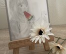 お子さまの絵を描きます 柔らかいタッチの鉛筆画とちぎり絵のmix画法 イメージ2