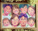 温かくて絵画的✨オシャレでそっくりな似顔絵描きます アクリル画の多彩なカラー、世界に一つの記念になる似顔絵作品 イメージ1