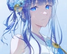 和風な一枚絵、アイコン、サムネ、キャラデザ描きます 綺麗、儚さのある絵に仕上げます イメージ2