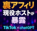 現役ホストの裏アフィリノウハウ を暴露します 夜職しか分からない裏アフィリ × TikTok イメージ1